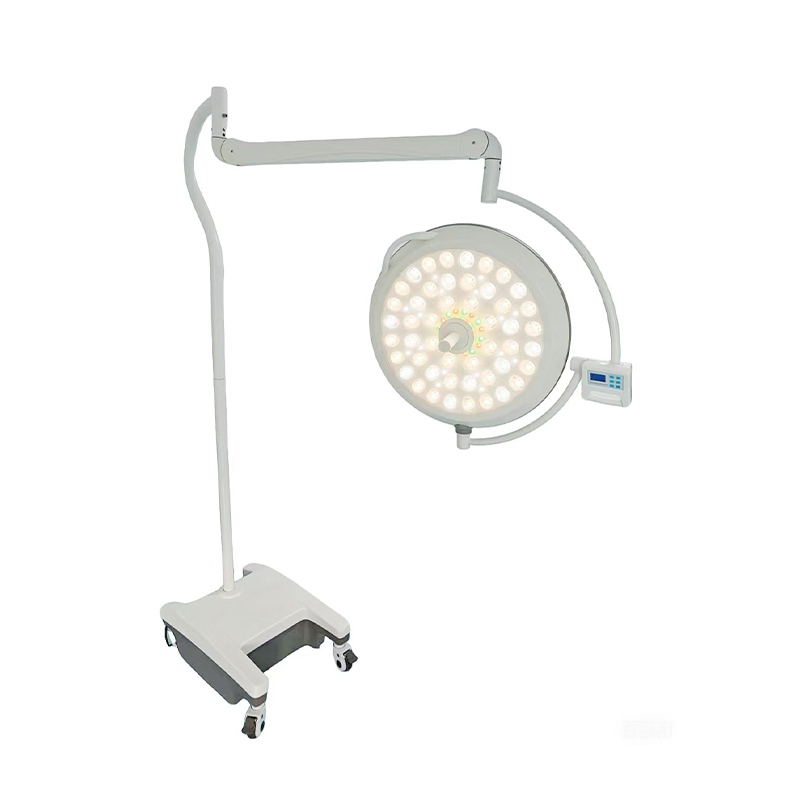 โคมไฟผ่าตัดแบบไม่มีเงา LED มือถือแสงเย็น 80W